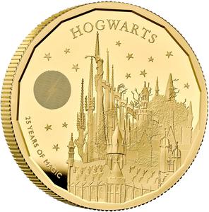 United Kingdom / Gold Two Ounces 2023 Harry Potter - Hogwarts - reverse photo