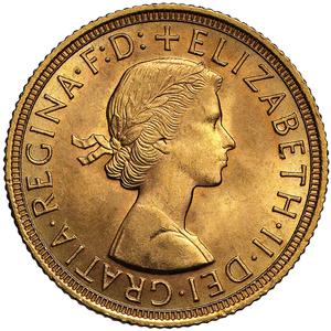 United Kingdom / Sovereign 1958 - obverse photo