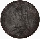 Sixpence, Wreath Second Design: Photo Coin - Sixpence, Queen Victoria, Great Britain, 1887