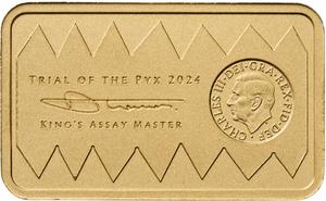 United Kingdom / Gold Five Grams Bar 2024 Trial of the Pyx - obverse photo