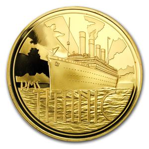 United Kingdom / Gold Five Ounces 1997 Titanic - reverse photo