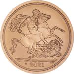 United Kingdom / Sovereign 2021 / 95 Years Privy Mark, Struck on the Date - reverse photo