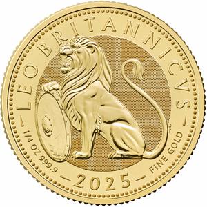 United Kingdom / Gold Quarter Ounce 2025 British Lion - reverse photo