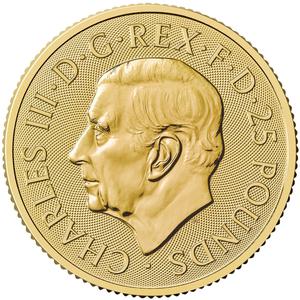 United Kingdom / Gold Quarter Ounce 2025 British Lion - obverse photo