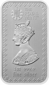 United Kingdom / Silver Ounce Bar 2024 Gothic Crown - reverse photo