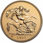 United Kingdom / Five Sovereigns 1987 - reverse photo
