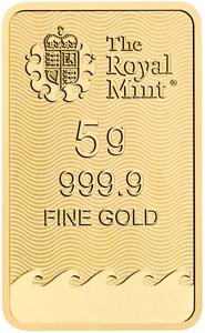 United Kingdom / Gold Five Grams Bar - Britannia, Series 2 - reverse photo