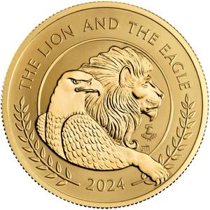 United Kingdom / Gold Two Ounces 2024 The Lion and The Eagle - reverse photo