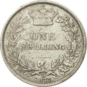 United Kingdom / Shilling 1877 - reverse photo