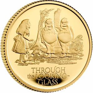 United Kingdom / Gold Quarter Ounce 2021 Through the Looking-Glass - reverse photo