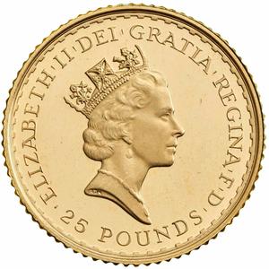 United Kingdom / Gold Quarter Ounce 1997 Britannia - obverse photo