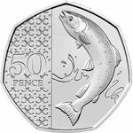 United Kingdom / Fifty Pence 2025 Salmon - reverse photo