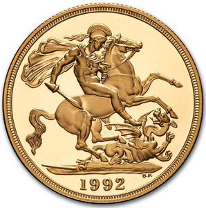 United Kingdom / Double Sovereign 1992 (Proof only) - reverse photo
