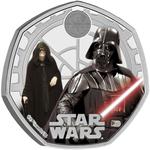 United Kingdom / Fifty Pence 2023 Star Wars - Darth Vader and Emperor Palpatine / Silver Proof FDC - reverse photo