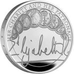 United Kingdom / Five Pounds 2022 Queen's Reign - Charity and Patronage / Silver Proof FDC - reverse photo