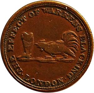 United Kingdom / Farthing Token 1825 London Warrens - obverse photo