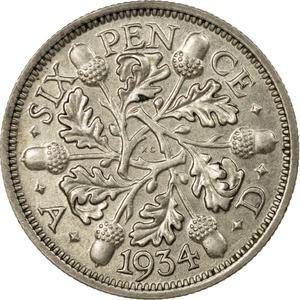 United Kingdom / Sixpence 1934 - reverse photo