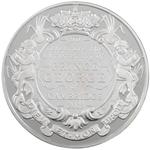 United Kingdom / Five Pounds 2013 Prince George Christening / Silver Proof Piedfort - reverse photo