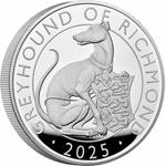 United Kingdom / Silver Five Ounces 2025 Royal Tudor Beasts - Greyhound of Richmond - reverse photo