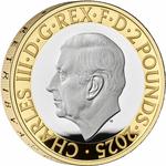 United Kingdom / Two Pounds 2025 HMS Belfast / Silver Proof FDC - obverse photo