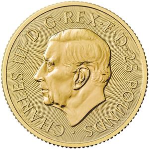 United Kingdom / Gold Quarter Ounce 2025 St George and the Dragon - obverse photo
