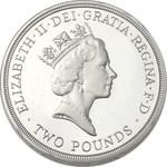 United Kingdom / Two Pounds 1994 Bank of England / Silver Proof Piedfort - obverse photo
