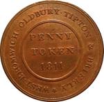 Penny Token 1811 West Bromwich: Photo Coin, United Kingdom, Penny Token 1811 West Bromwich / thumbnail