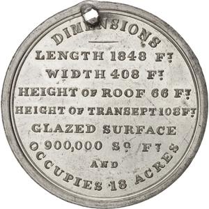 United Kingdom / Crystal Palace Medal 1851 Tin - reverse photo