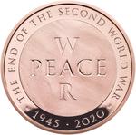 United Kingdom / Five Pounds 2020 End of World War Two / Gold Proof FDC - reverse photo