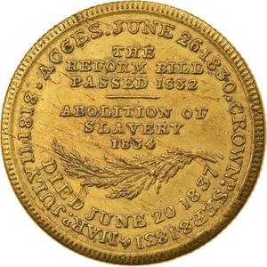 United Kingdom / King William IV Death Medal 1837 - reverse photo