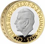 United Kingdom / Two Pounds 2025 HMS Belfast / Silver Proof Piedfort - obverse photo