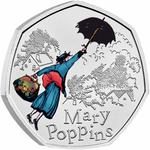 United Kingdom / Fifty Pence 2025 Mary Poppins / Coloured Reverse - reverse photo