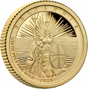 United Kingdom / Gold Twentieth-Ounce 2025 Britannia - reverse photo