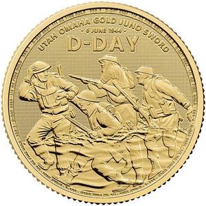 United Kingdom / Gold Quarter Ounce 2024 D-Day Anniversary, Bullion - reverse photo