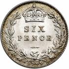 Sixpence, Wreath Second Design: Photo Great Britain 1906 6 pence