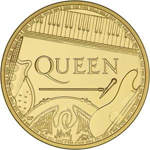 United Kingdom / Gold Ounce 2020 Music Legends - Queen, Bullion - reverse photo