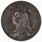 Crown (St George): Photo Coin - Crown, Queen Victoria, Great Britain, 1887