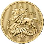 United Kingdom / Gold Quarter Ounce 2025 St George and the Dragon - reverse photo