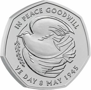 United Kingdom / Fifty Pence 2025 80th Anniversary of VE Day - reverse photo