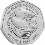 United Kingdom / Fifty Pence 2025 80th Anniversary of VE Day - reverse photo