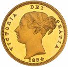 Half Sovereign 1884: Photo Proof Coin - Half Sovereign, Victoria, Australia, 1884 / thumbnail