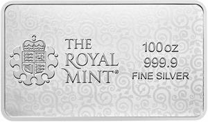 United Kingdom / Silver One Hundred Ounces Bar (2025) Una and the Lion - reverse photo