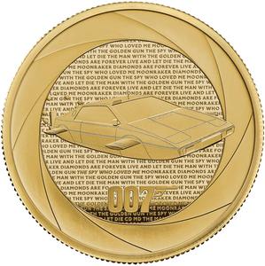United Kingdom / Gold Two Ounces 2023 James Bond - 1970s - reverse photo