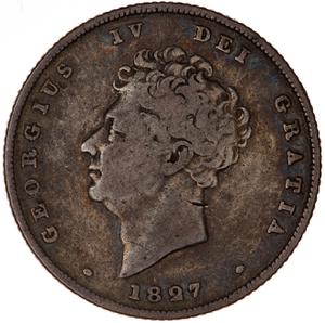 United Kingdom / Shilling 1827 - obverse photo