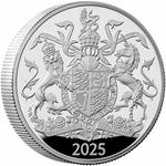 United Kingdom / Five Pounds 2025 Royal Arms / Silver Proof Piedfort - reverse photo