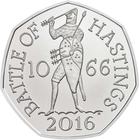 Fifty Pence 2019 Battle of Hastings (NCLT): Photo Battle of Hastings 50p Brilliant Uncirculated Coin / thumbnail