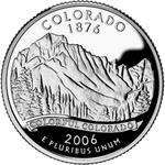 Quarter Dollar 2006 Colorado: Photo 2006 Colorado State Quarter - Proof / thumbnail