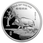 Silver Two Ounces 2019 Year of the Pig: Photo Coin, United States, Silver Two Ounces 2019 Year of the Pig / thumbnail