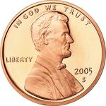 United States / One Cent 2005 Lincoln Memorial / Proof (San Francisco) - obverse photo