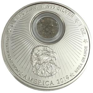 United States / Silver Ounce 2019 Moon Landing, with Diamonds - obverse photo